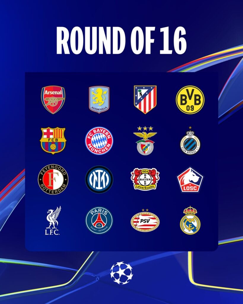 UEFA Champions League Round of 16 draw